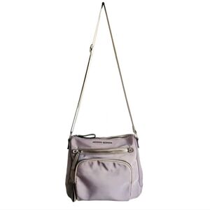Adrienne Vittadini Taupe Crossbody Bag with Front Zip Pocket